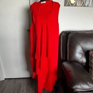 ❤️ Flowy Sleeveless Orange Dress - Available in 1X, 2X, 3X ❤️